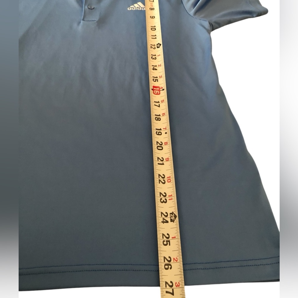 ADIDAS Golf Mens Performance Short‎ Sleeve Polo Shirt  Blue Sz Small - Picture 6 of 6